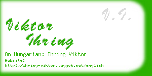 viktor ihring business card